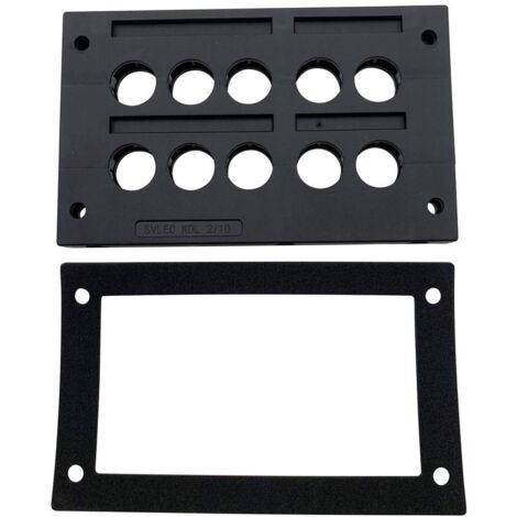 TRU COMPONENTS TC-KDL 2/10 Barrette d'entrée de câble Ø max. des bornes 16 mm PA noir 1 pc(s)