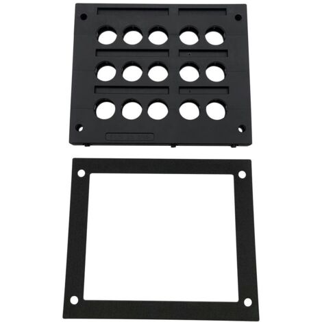 TRU COMPONENTS TC-KDL 3/15 Barrette d'entrée de câble Ø max. des bornes 16 mm PA noir 1 pc(s)