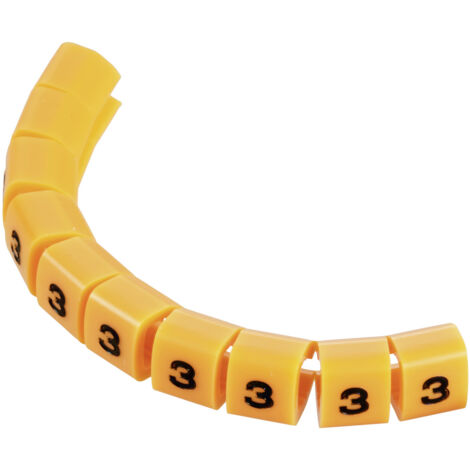 TRU COMPONENTS TC-MB1/3203 Kennzeichnungsclip Aufdruck 3 Außendurchmesser-Bereich 3 bis 3.60 mm