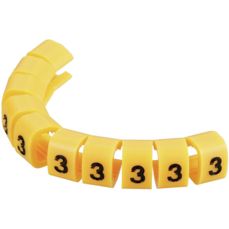 TRU COMPONENTS TC-MB2/3203 Kennzeichnungsclip Aufdruck 3 Außendurchmesser-Bereich 4 bis 5.10 mm