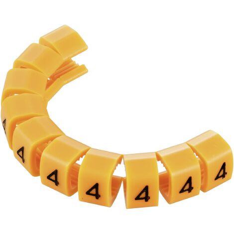 TRU COMPONENTS TC-MB2/4203 Clip de marquage Impression 4 Plage de Ø extérieur 4 à 5.10 mm S021581