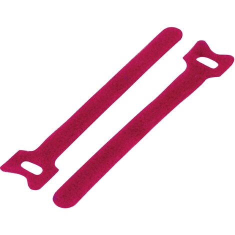 TRU COMPONENTS TC-MGT-150RD203 Collier de serrage auto-agrippant pour grouper partie velours et partie agrippante (L x l) 150 mm x 12 mm rouge 1 pc(s) S025351