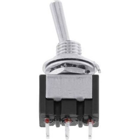 TRU COMPONENTS TC-MK313 TC-MK313 Interrupteur à levier 125 V/AC 1 x On/Off/On permanent/0/permanent 1 pc(s) S601071