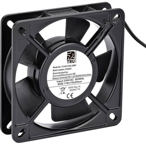 TRU COMPONENTS TC-NA11025-230B1 Ventilateur axial 230 V/AC 100 m³/h (L x l x H) 110 x 110 x 25 mm Q028123