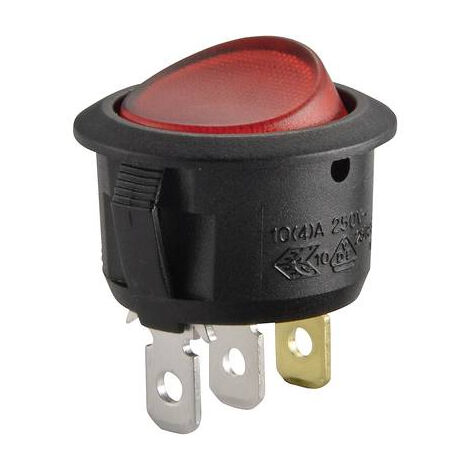 TRU COMPONENTS TC-R13-208B-02 Interrupteur à bascule 12 V/DC 20 A 1 x Off/On Couleur d'éclairage (ampoule LED): vert à accrochage 1 pc(s) S648131