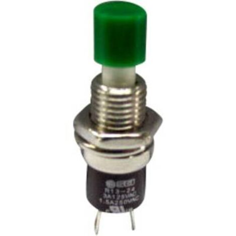 TRU COMPONENTS TC-R13-24B1-05 GN Bouton-poussoir 250 V/AC 1.5 A 1 x On/(Off) à rappel vert 1 pc(s) S646671