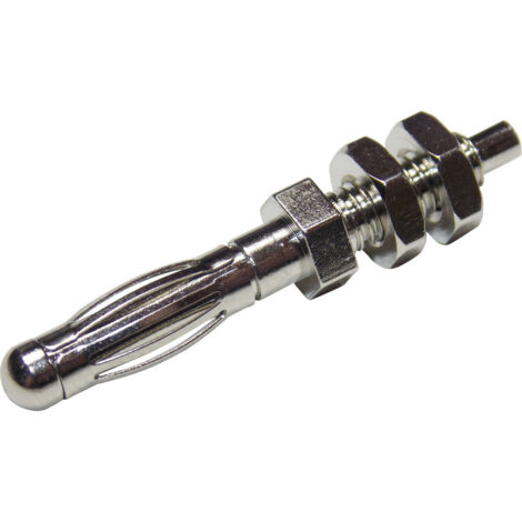 TRU COMPONENTS TC-R8-B2H Bananenstecker Stecker, gerade Stift-Ø: 4 mm Silber 1 St.