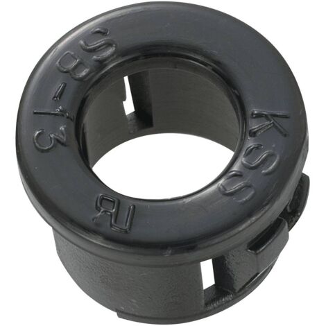 TRU COMPONENTS TC-SBR13203 Passacavo Ø (max.) 8 mm Spessore piastra (max.) 3.2 mm Poliammide Nero 100 pz.