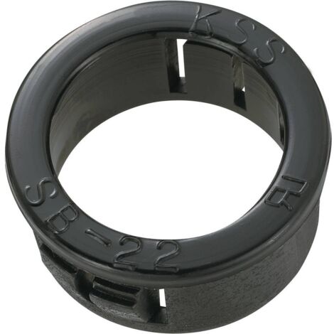 TRU COMPONENTS TC-SBR22203 Passe-câbles Ø max. des bornes 17.5 mm Epaisseur de plaque (maxi) 3.2 mm Polyamide noir 100 pc(s) D739882