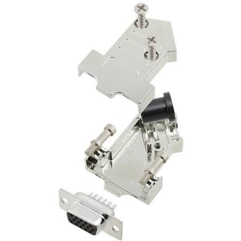 TRU COMPONENTS TCD45NT09MHDS15K 7709176 Kit embase SUB-D femelle 45 ° Nombre de pôles: 15 fût à souder 1 pc(s) R545011