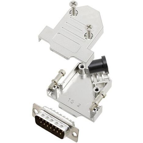 TRU COMPONENTS TCD45NT15MDBPK 7708608 Kit embase SUB-D mâle 45 ° Nombre de pôles: 15 fût à souder 1 pc(s)