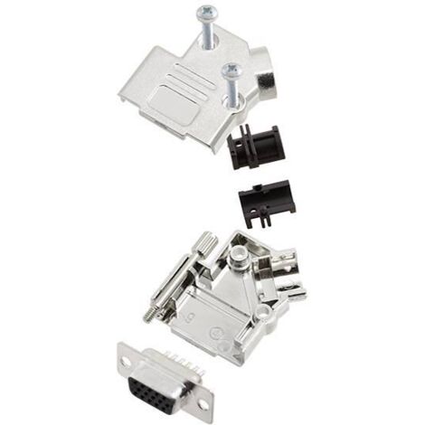 TRU COMPONENTS TCD45PKM09HDS15K 7709156 Kit embase SUB-D femelle 45 ° Nombre de pôles: 15 fût à souder 1 pc(s) R545601