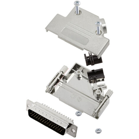 TRU COMPONENTS TCD45PKM25HDP44K 7709452 D-SUB Stiftleisten-Set 45 ° Polzahl: 44 Lötkelch 1 St.