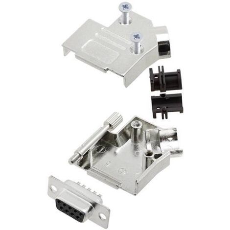 TRU COMPONENTS TCD45ZK09DBSK 7709100 Kit embase SUB-D femelle 45 ° Nombre de pôles: 9 fût à souder 1 pc(s)