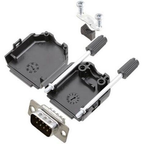 TRU COMPONENTS TCDPPK09BKDMPK 7708820K Kit embase SUB-D mâle 180 ° Nombre de pôles: 9 fût à souder 1 pc(s) R541921