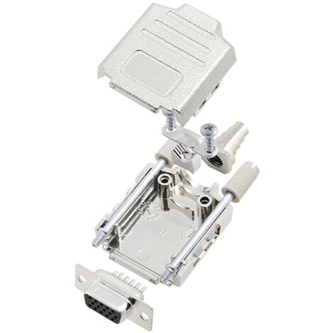 TRU COMPONENTS TCDPPK09MHDS15K 7709148 D-SUB Buchsenleisten-Set 180 ° Polzahl: 15 Lötkelch 1 St.