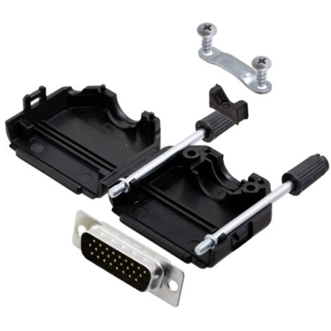 TRU COMPONENTS TCDPPK15BKHDP26K 7709416 KIT connettori maschio SUB-D 180 ° Numero Poli (num): 26 Punte a saldare 1 pz.