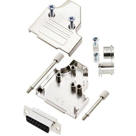 TRU COMPONENTS TCMHDM3515DMSK 7708660 Kit embase SUB-D femelle 35 ° Nombre de pôles: 15 fût à souder 1 pc(s)