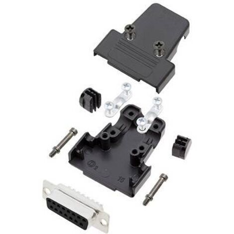 TRU COMPONENTS TCTRIP15DBSK 7708892 Kit embase SUB-D femelle 180 ° Nombre de pôles: 15 fût à souder 1 pc(s) R545521