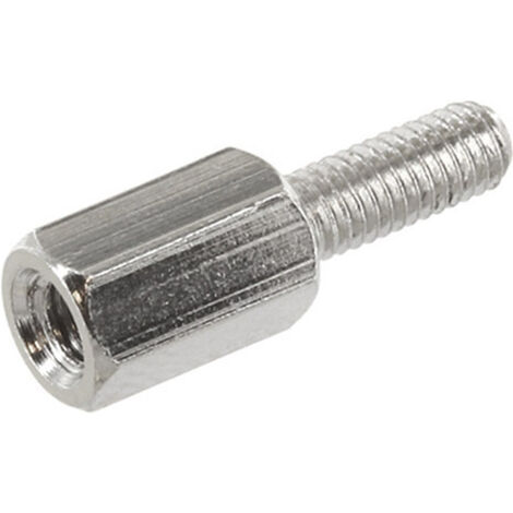 TRU COMPONENTS TRUD3X45A5MH TRUD3X45A5MH Abstandsbolzen (L) 45 mm 10 mm 10 mm Messing (vernickelt)