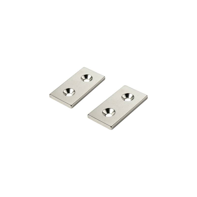 Aimant permanent Tru Components W40L20T3-2M4 rectangulaire N35 température limite (max.): 80 °c 1 paire(s)
