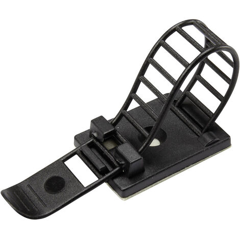 TRU COMPONENTS WCT-85 Befestigungssockel selbstklebend, schraubbar 1206772 Bündel-Ø-Bereich 22 mm (m