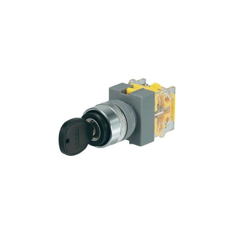 Tru Components - commutateur à clé conrad Y090-A-20Y/33 250 v/ac 5 a 2 x (on)/off/(on) 2 x 45 ° IP40 1 pc(s)