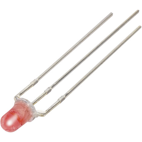 TRU COMPONENTS YBR-30FRW00-C LED bedrahtet Rot, Weiß Rund 3 mm 1000 mcd, 5040 mcd 34 °, 43 ° 20 mA,