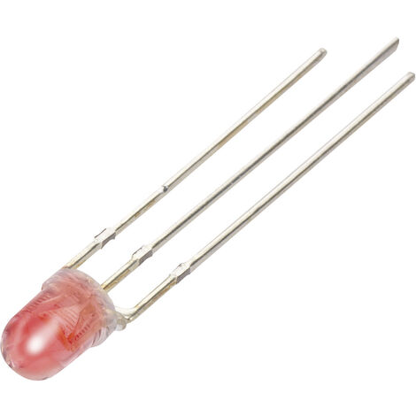TRU COMPONENTS YBR-40FRW00-A LED bedrahtet  Rot, Weiß Rund 4 mm 790 mcd, 2750 mcd 68 °, 71 ° 20 mA,