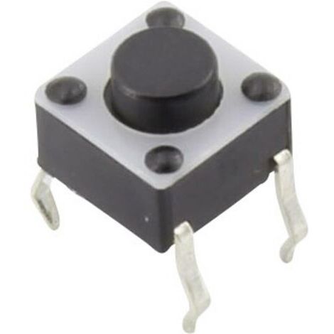 TRU COMPONENTS YST-1102A Bouton-poussoir 12 V/DC 0.05 A 1 x Off/(On) à rappel (L x l) 6 mm x 6 mm 1 pc(s) S807961