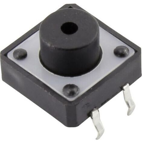 TRU COMPONENTS YST-1103B Bouton-poussoir 12 V/DC 0.05 A 1 x Off/(On) à rappel (L x l) 12 mm x 12 mm 1 pc(s) S807591