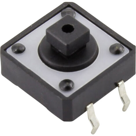 TRU COMPONENTS YST-1103T Drucktaster 12 V/DC 0.05 A 1 x Aus/(Ein) tastend  (L x B) 12 mm x 12 mm  1