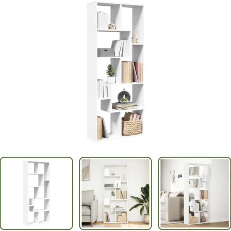 Truciolato -  Libreria Divisorio Bianca 67x25x161,5 cm in Truciolato