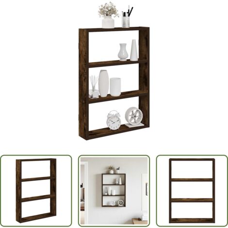 Truciolato - Mensola a Muro Rovere Fumo 43x9x60 cm in Truciolato