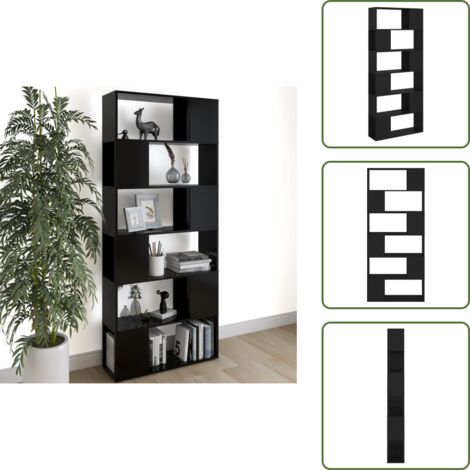 Truciolato - vidaXL Libreria/Divisorio Nero 80x24x186 cm in Truciolato - Riservatezza