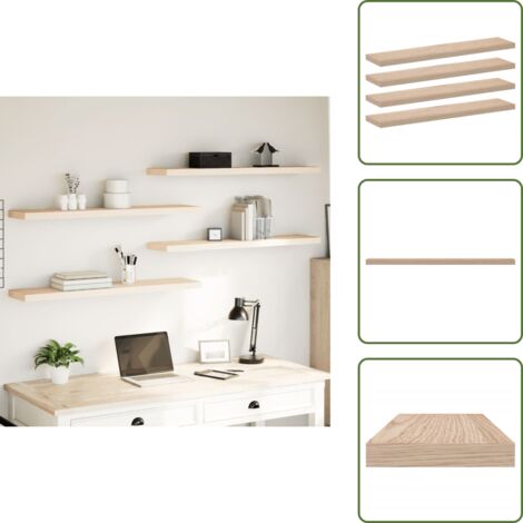 Truciolato - vidaXL Mensole Pensili 4 pz 110x23,5x4 cm in Truciolato - Rovere