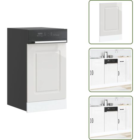 Truciolato - vidaXL Pannello Lavastoviglie Kalmar Bianco Lucido 45x1,5x67 cm - Design senza tempo