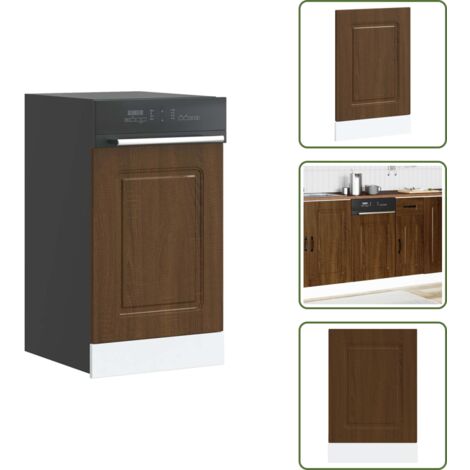 Truciolato - vidaXL Pannello Lavastoviglie Kalmar Rovere Marrone 45x1,5x67 cm - Protezione lavastoviglie