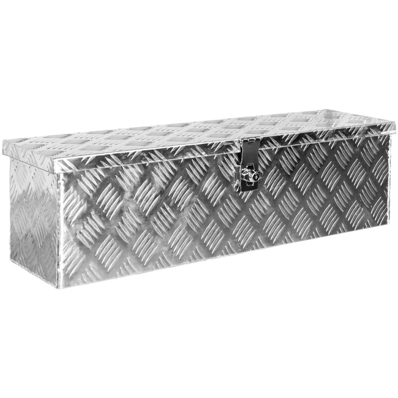 Trucky - Truck Box Caisse de Transport Remorque Boîte à Outils Chequer Plaque en Alu D035