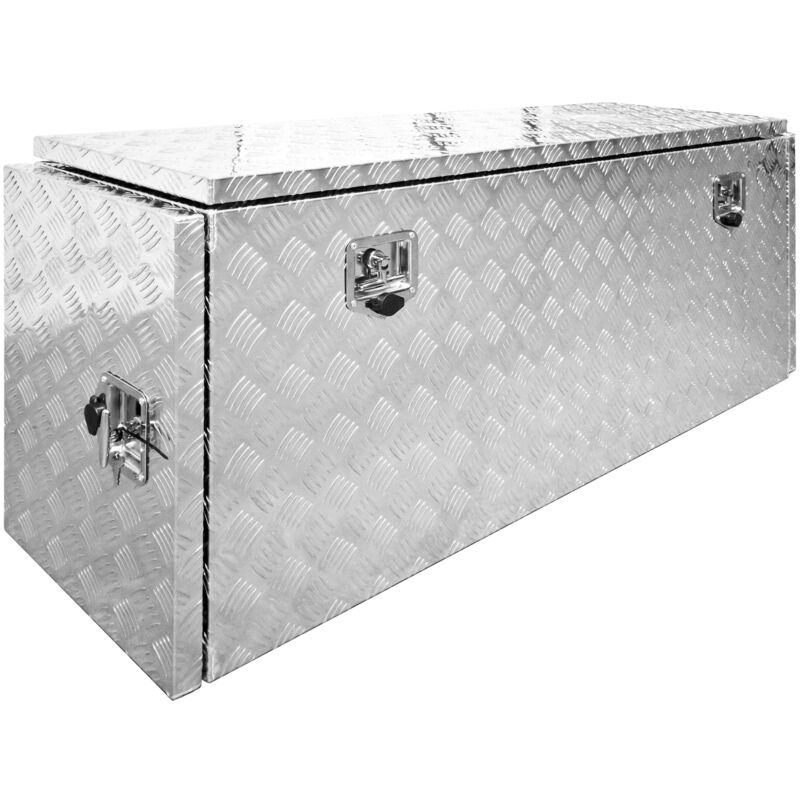 Trucky - Truck Box Caisse de Transport Remorque Boîte à Outils Chequer Plaque en Alu V2Aox