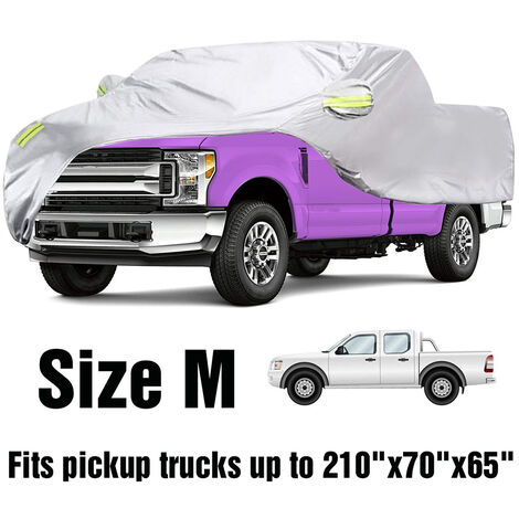 Truck Cover, All Season Car Cover for Pickup Truck, Against Dust, Debris, Windproof UV Protection 170T,model:Silver M