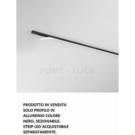 TRUCK PROFILO IN ALLUMINIO 1MT IP65 NERO SEZIONABILE