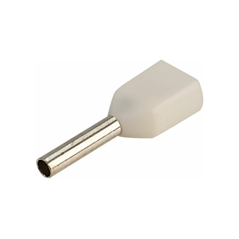 Truconnect - Twin Cord End Ferrules 0.5mm White Pack of 100