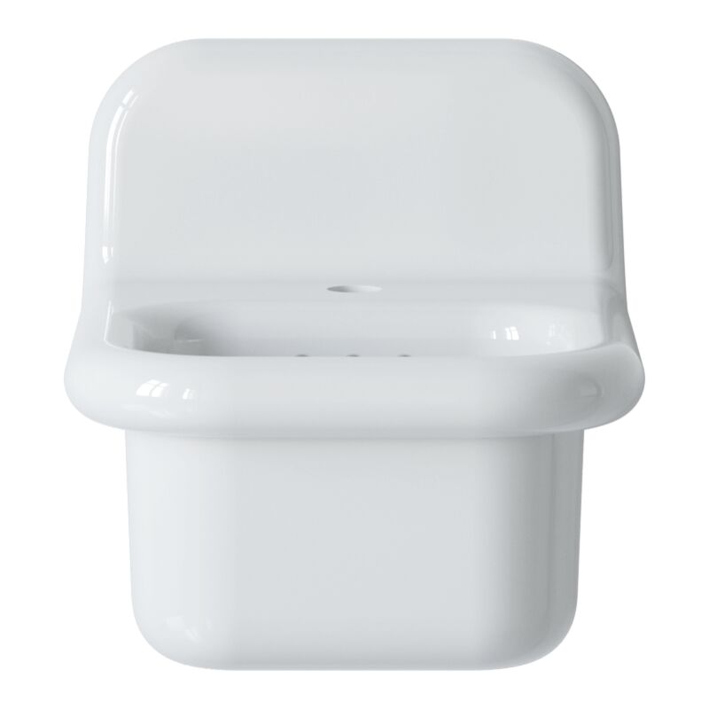 True Colors Lite - Lavabo rétro en céramique 35 cm - Blanc - Design vintage et élégant