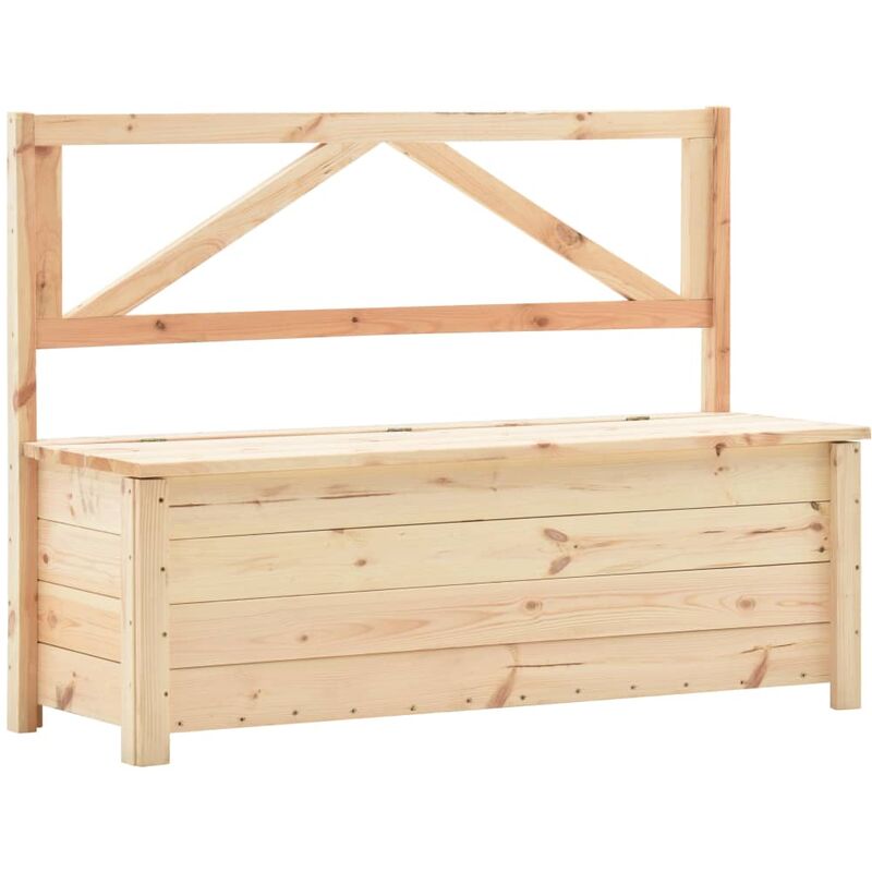 True Deal - Banc de rangement 120 cm Bois de pin massif