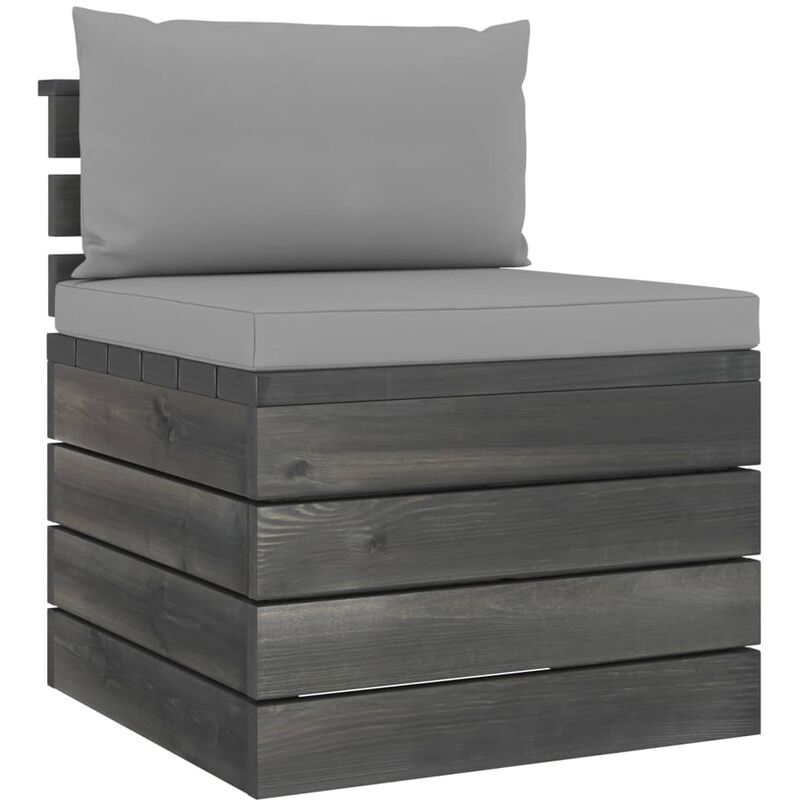 Canapé de milieu palette de jardin avec coussins Bois de pin