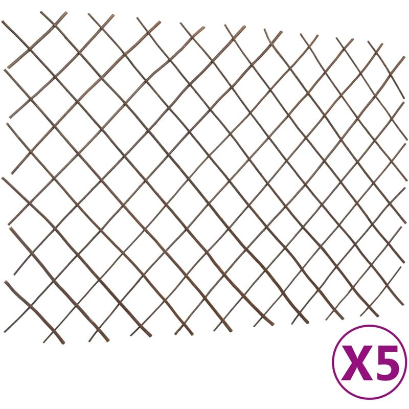 True Deal - Clôtures en treillis de saule 5 pcs 180x120 cm