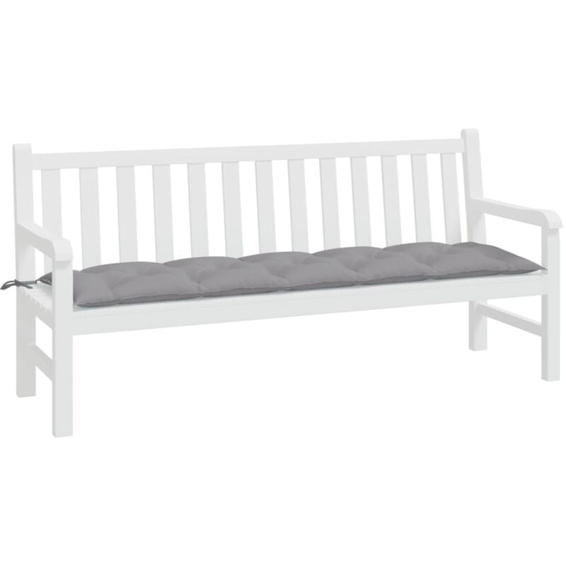 True Deal - inlife Coussin de banc de jardin 180x50x7 cm Tissu Gris