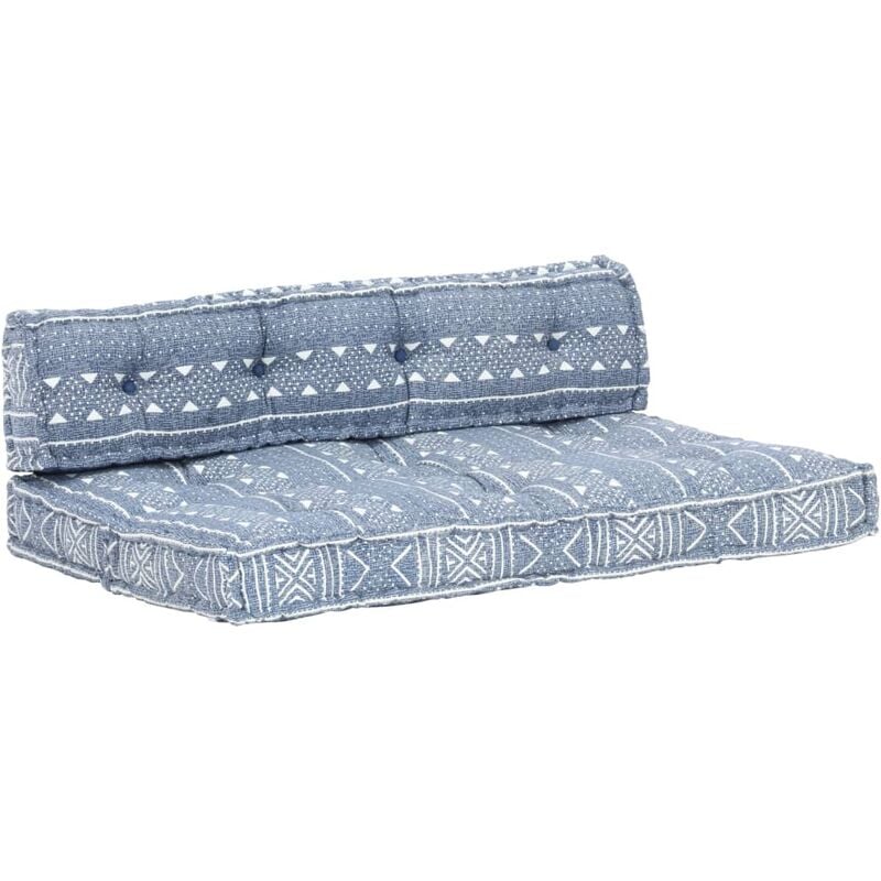 True Deal Coussin de canapé palette Indigo Tissu Patchwork