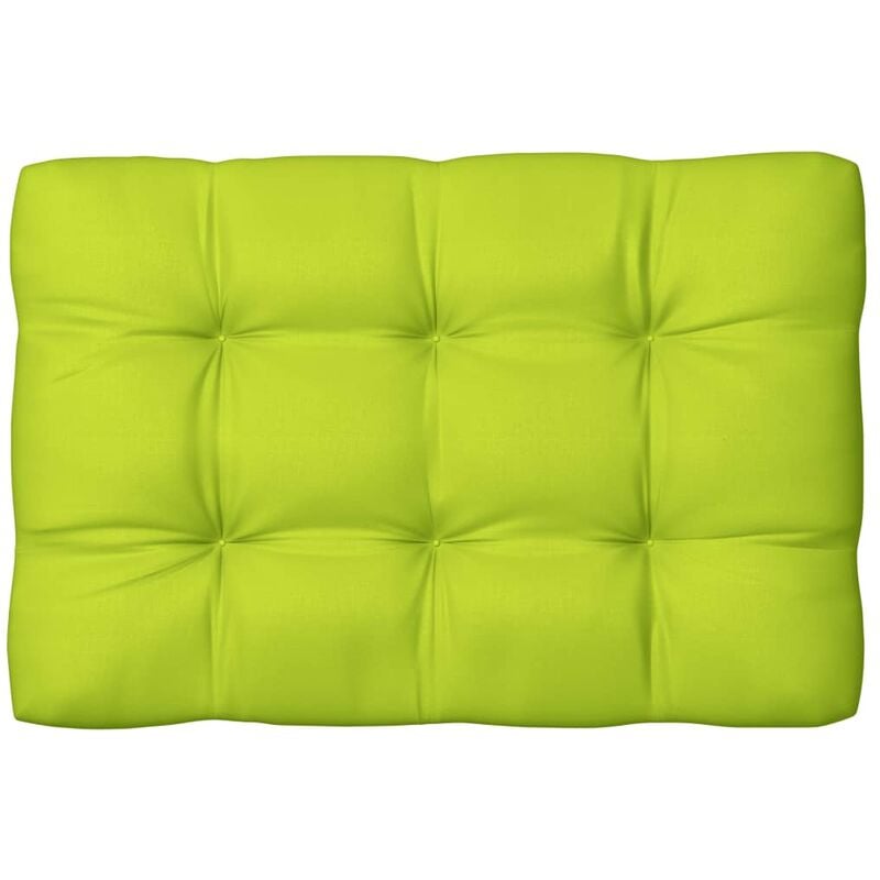 Coussin de palette Vert vif 120x80x12 cm Tissu